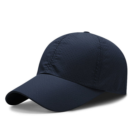 Quick-Drying Baseball Hat Men's Summer Outdoor Sports Sun Protection Breathable Hole Sun Hat Korean Style Casual Sunshade Peaked Cap