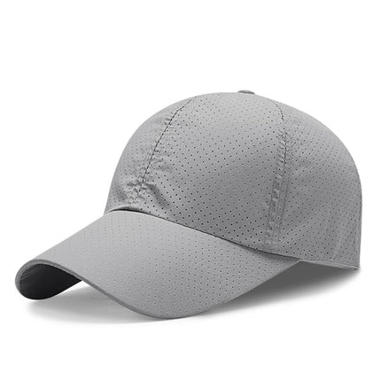 Quick-Drying Baseball Hat Men's Summer Outdoor Sports Sun Protection Breathable Hole Sun Hat Korean Style Casual Sunshade Peaked Cap