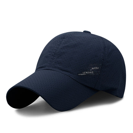 Quick-Drying Baseball Hat Men's Summer Outdoor Sports Sun Protection Breathable Hole Sun Hat Korean Style Casual Sunshade Peaked Cap