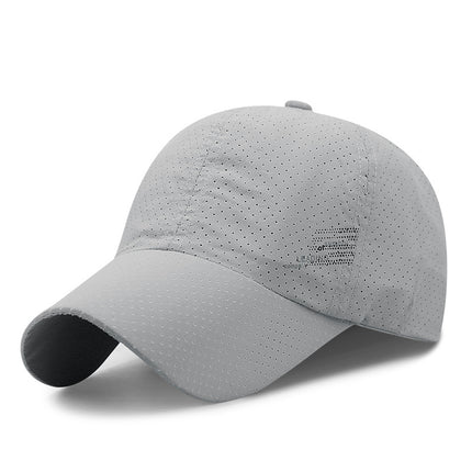 Quick-Drying Baseball Hat Men's Summer Outdoor Sports Sun Protection Breathable Hole Sun Hat Korean Style Casual Sunshade Peaked Cap