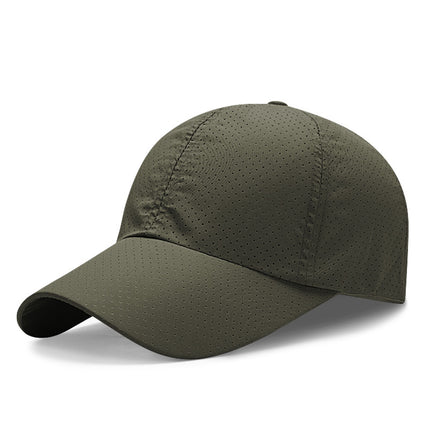 Quick-Drying Baseball Hat Men's Summer Outdoor Sports Sun Protection Breathable Hole Sun Hat Korean Style Casual Sunshade Peaked Cap