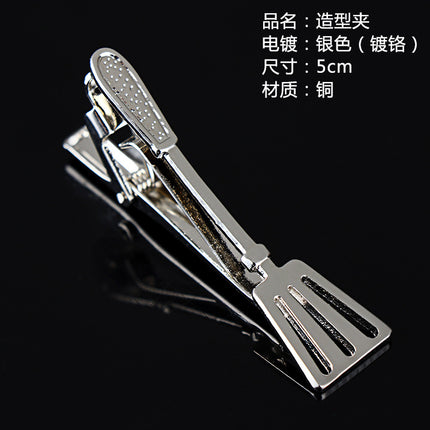 Fashion Personality Tableware Glasses Special Shape Men's Suit Tie Clip Creative Gift Fashion Features Tie Clip