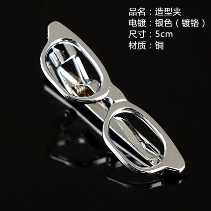 Fashion Personality Tableware Glasses Special Shape Men's Suit Tie Clip Creative Gift Fashion Features Tie Clip