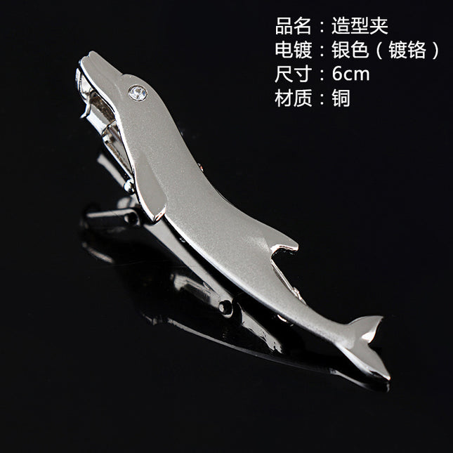Fashion Personality Tableware Glasses Special Shape Men's Suit Tie Clip Creative Gift Fashion Features Tie Clip