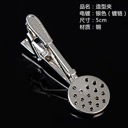 Fashion Personality Tableware Glasses Special Shape Men's Suit Tie Clip Creative Gift Fashion Features Tie Clip