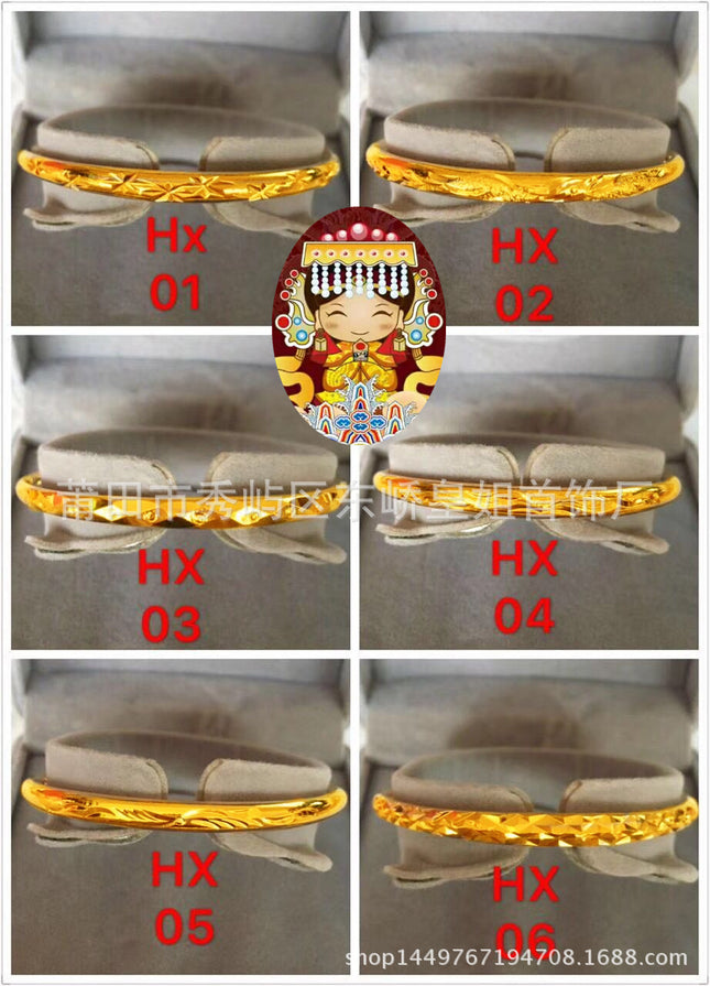 Sister Huang jewelry imitation gold brass jewelry color retaining gold bracelet wholesale brass gold plated starry bracelet silver bracelet