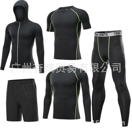 Men's Sports Sweatshirt Jacket Elastic Zipper Reflective Sports Running Fitness Clothes Tight Jacket Quick-drying Breathable Autumn and Winter
