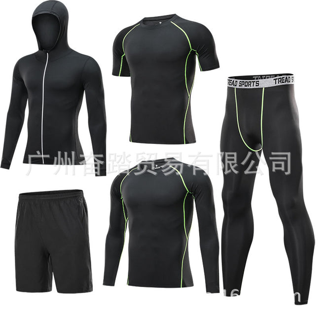 Men's Sports Sweatshirt Jacket Elastic Zipper Reflective Sports Running Fitness Clothes Tight Jacket Quick-drying Breathable Autumn and Winter