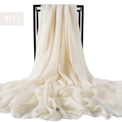 3 meters 2.3 meters long solid color sunscreen chiffon scarf beach towel travel shawl scarf a generation of hair