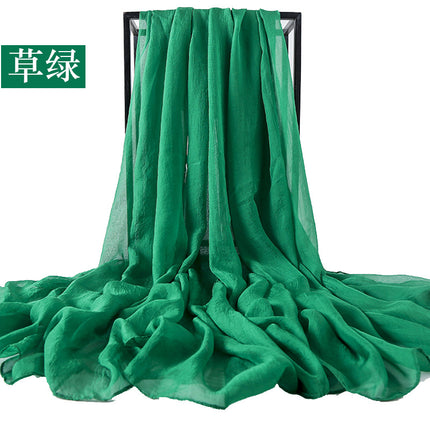 3 meters 2.3 meters long solid color sunscreen chiffon scarf beach towel travel shawl scarf a generation of hair