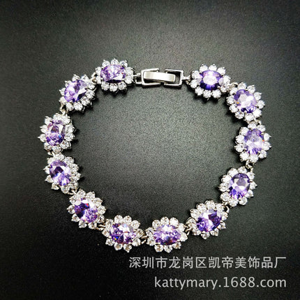 New classic cross-border source bracelet fashion zircon ladies jewelry European and American fashion crystal bracelet