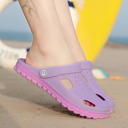 Vietnam Slippers Toe Men's Sandals Couple Waterproof Non-Slip Cave Shoes Youth Beach Shoes Casual Garden Shoes