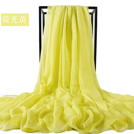 3 meters 2.3 meters long solid color sunscreen chiffon scarf beach towel travel shawl scarf a generation of hair