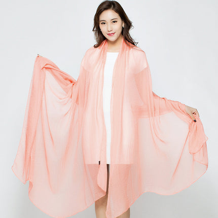 3 meters 2.3 meters long solid color sunscreen chiffon scarf beach towel travel shawl scarf a generation of hair