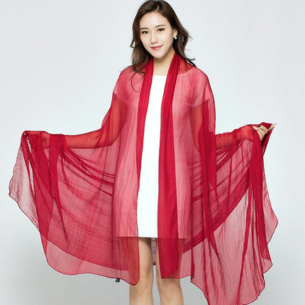 3 meters 2.3 meters long solid color sunscreen chiffon scarf beach towel travel shawl scarf a generation of hair