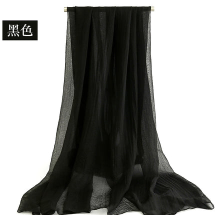 Candy Summer New Sun Protection Shawl Chiffon Imitation Silk Scarf Seaside Beach Towel Solid Color Silk Scarf Scarf Wholesale