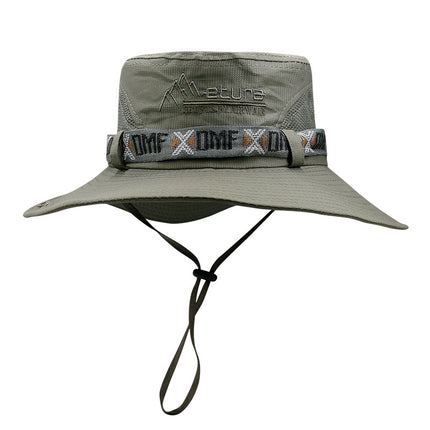 Hat Men's Summer Big Brim Fisherman Hat Outdoor Sunscreen Sun Hat Men's and Women's Beach Mountaineering Fishing Hat