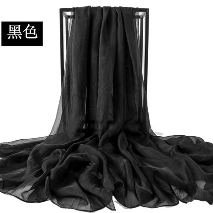 3 meters 2.3 meters long solid color sunscreen chiffon scarf beach towel travel shawl scarf a generation of hair