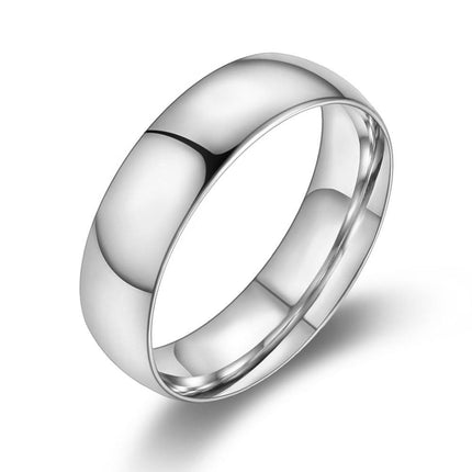 Korean hand jewelry wholesale men and women's personality titanium steel couple ring gold smooth simple ring king tail ring