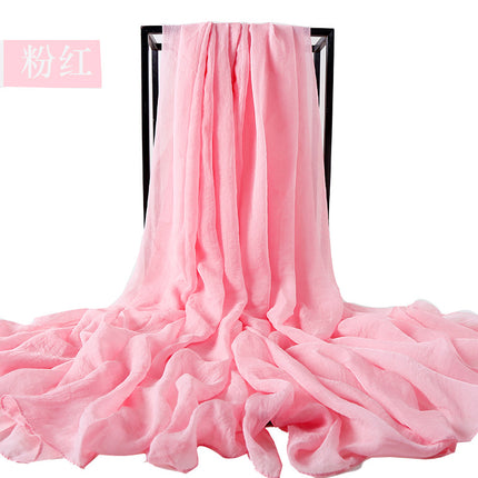 3 meters 2.3 meters long solid color sunscreen chiffon scarf beach towel travel shawl scarf a generation of hair