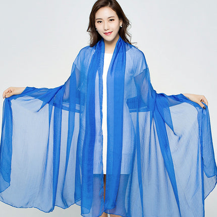 3 meters 2.3 meters long solid color sunscreen chiffon scarf beach towel travel shawl scarf a generation of hair
