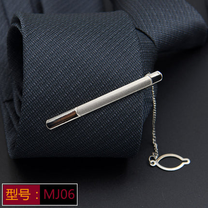 Men's Formal Silver Tie Clip Fashion Simple Boutique Business Tie Clip Professional Security Tie Clip Wholesale