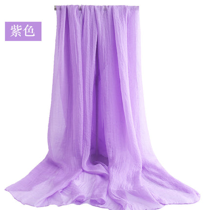 Candy Summer New Sun Protection Shawl Chiffon Imitation Silk Scarf Seaside Beach Towel Solid Color Silk Scarf Scarf Wholesale