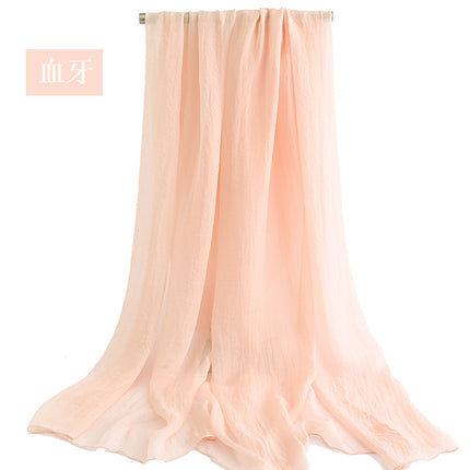 Candy Summer New Sun Protection Shawl Chiffon Imitation Silk Scarf Seaside Beach Towel Solid Color Silk Scarf Scarf Wholesale