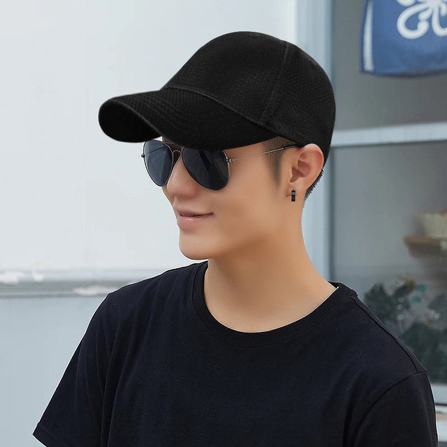 Hat Men's Summer All-match Sunscreen Sun Hat Men's and Women's Trendy Mesh Baseball Cap Summer Cool Lightweight Breathable Cap