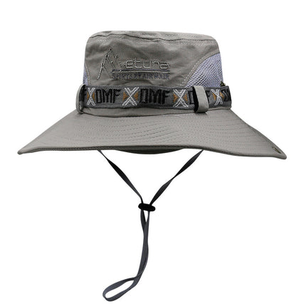 Hat Men's Summer Big Brim Fisherman Hat Outdoor Sunscreen Sun Hat Men's and Women's Beach Mountaineering Fishing Hat