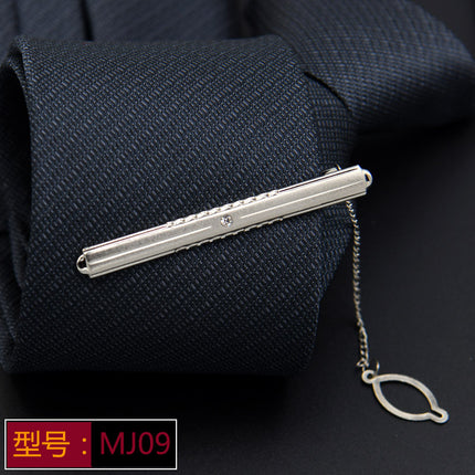 Men's Formal Silver Tie Clip Fashion Simple Boutique Business Tie Clip Professional Security Tie Clip Wholesale