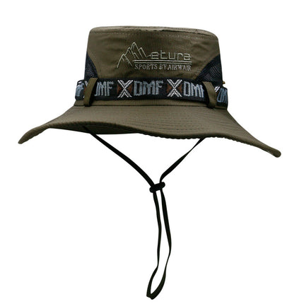 Hat Men's Summer Big Brim Fisherman Hat Outdoor Sunscreen Sun Hat Men's and Women's Beach Mountaineering Fishing Hat