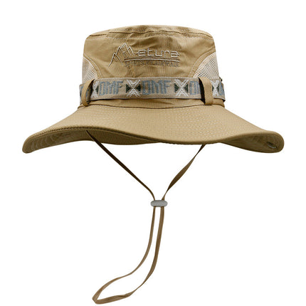 Hat Men's Summer Big Brim Fisherman Hat Outdoor Sunscreen Sun Hat Men's and Women's Beach Mountaineering Fishing Hat