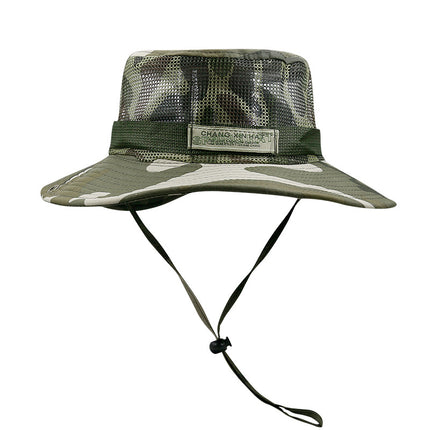 Outdoor Breathable Sun Hat Summer Men's and Women's Mesh Fisherman Hat Mountaineering Fishing Hat Camouflage Hat Sunscreen Hat