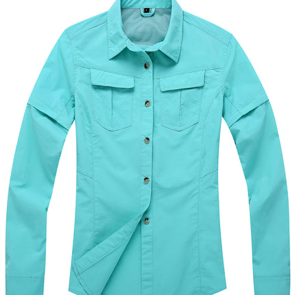 Outdoor climbing men's and women's quick-drying clothes quick-drying shirt detachable sports breathable fishing clothes factory wholesale
