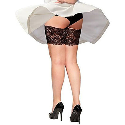 European and American Silicone Non-slip Lace Socks Stretch Flower Lace Thigh Anti-friction Thigh Cover