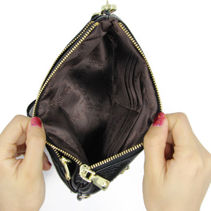 First Layer Cowhide Women's Clutch Bag European and American Retro Fashion Simple Long Wallet Long Leather Wrist Phone Bag