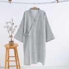 Men's Gray Star-Chart Kimono Gown / M