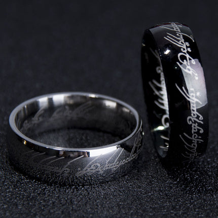 Foreign trade explosions jewelry stainless steel couple ring Lord of the Rings titanium ring ring factory wholesale jewelry