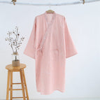 Women's Pink Star Chart Kimono Gown / M