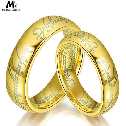 Foreign trade explosions jewelry stainless steel couple ring Lord of the Rings titanium ring ring factory wholesale jewelry