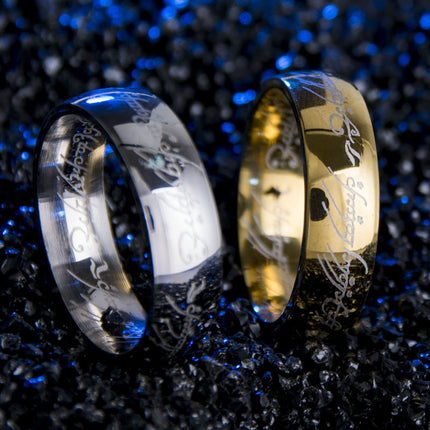 Foreign trade explosions jewelry stainless steel couple ring Lord of the Rings titanium ring ring factory wholesale jewelry