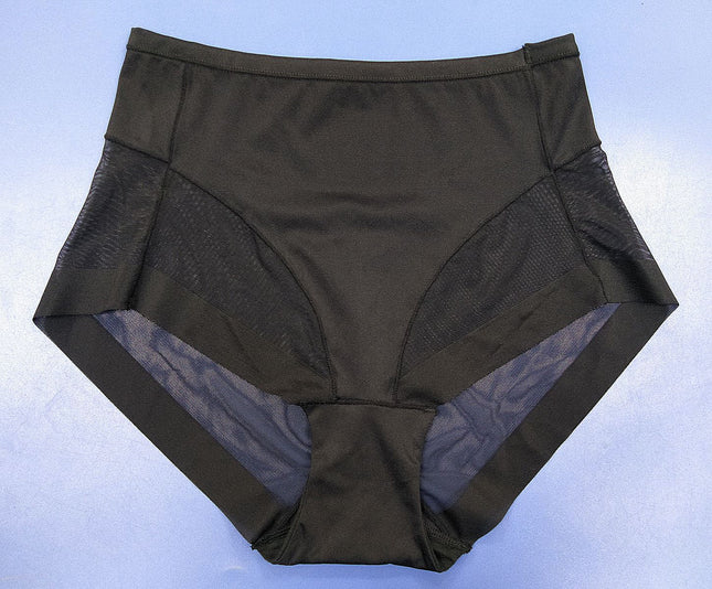 Foreign Trade Thin Mid-Waist Women's Briefs with Waist-Cinching and Hip-Lifting Features, Breathable Mesh and Pure Cotton Crotch, Seamless Body-Shaping and Hip-Lifting Panties for Women