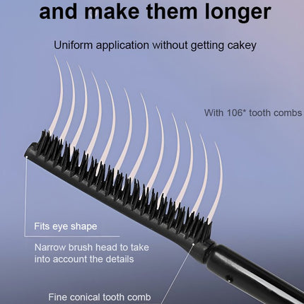 New Lengthening and Curling Mascara Naturally Curls Thick & Long Last Mascara Waterproof Non-smudging Eyelashes Black Mascara