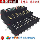 Three-layer trapezoidal 63-position ring (black flannel)