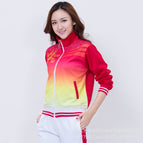 Chinese Dream Female Red Coat White Pants / M
