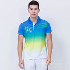 Chinese Dream Men's Blue Short-sleeved White Trousers / M