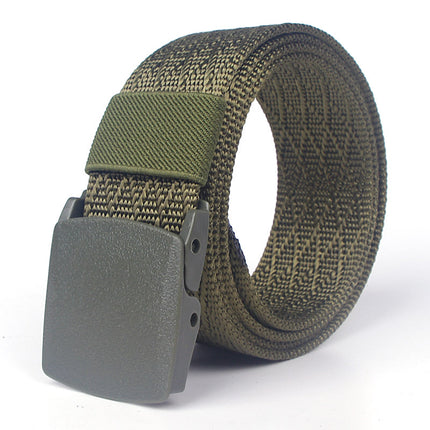 Casual Smooth Buckle Nylon Belt Men and Women Thickened POM Security Jacquard Pants Belt Tactical Wholesale All-match
