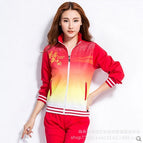 Chinese Dream Female Red Coat Red Pants / M