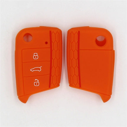 Suitable for Volkswagen 2017 GOLF 3 fold 3 key honeycomb silicone car key Case Factory spot direct sales